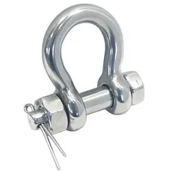Rundschäkel, geschweift mit Mutter und Splint, A4, Bolzen 16mm, Bügel 12mm