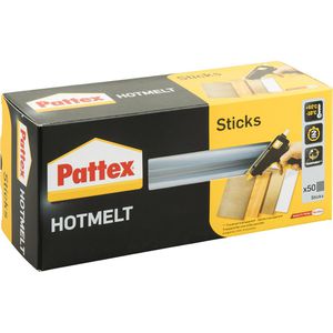 Pattex Heißklebesticks Hotmelt Sticks, transparent, Ø 11mm, Länge 200mm, 50 Sticks