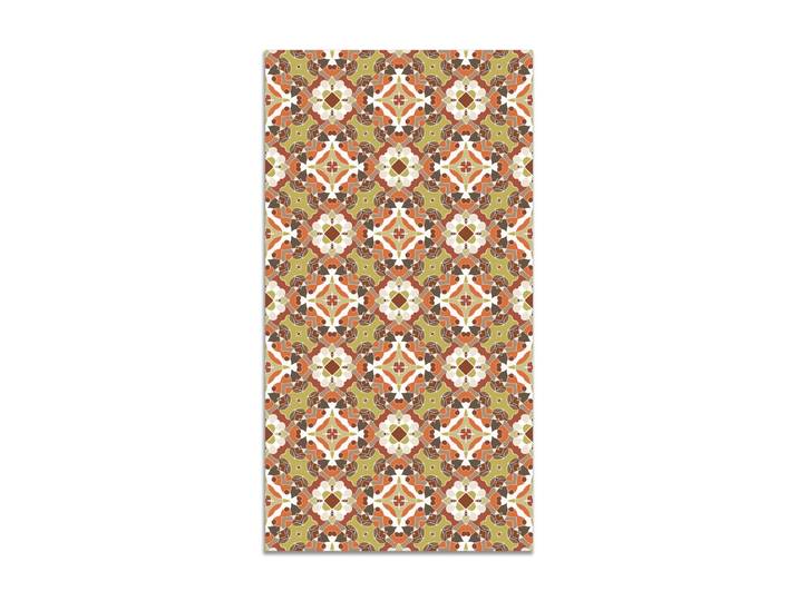 Tapis vinyle hydraulique oriental orange 120x170cm
