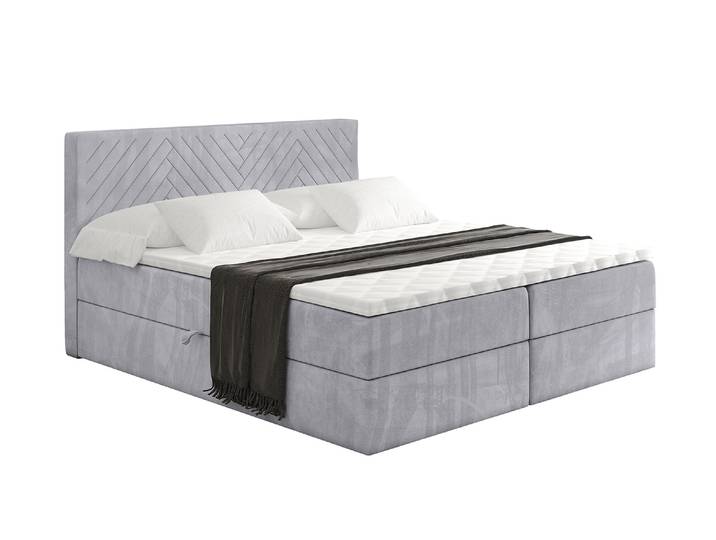 Boxbett VEXA 120x200 cm Hellgrau - Monolith 84