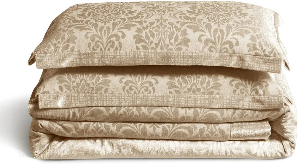 Quality & Style Floral Bedspread with Pillow Shams Beige Double Bedspread + 2 Standard Shams