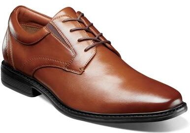 Nunn Bush Jarvis Plain Toe Oxford Shoes - Mens 9.5 Brown Oxford Medium