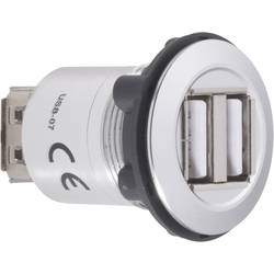 TRU COMPONENTS USB-07 USB-Doppeleinbaubuchse 2.0 Buchse, Einbau 2 x USB-Buchse Typ A auf 2 x USB-Buchse Typ A Inhalt: 1 St. 1229316