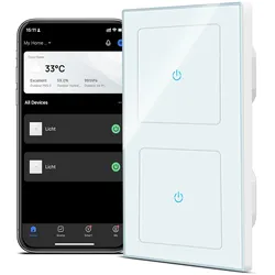 CURRYSMARTER 1Fach 1Weg WLAN Smart Lichtschalter 10A-2Fach