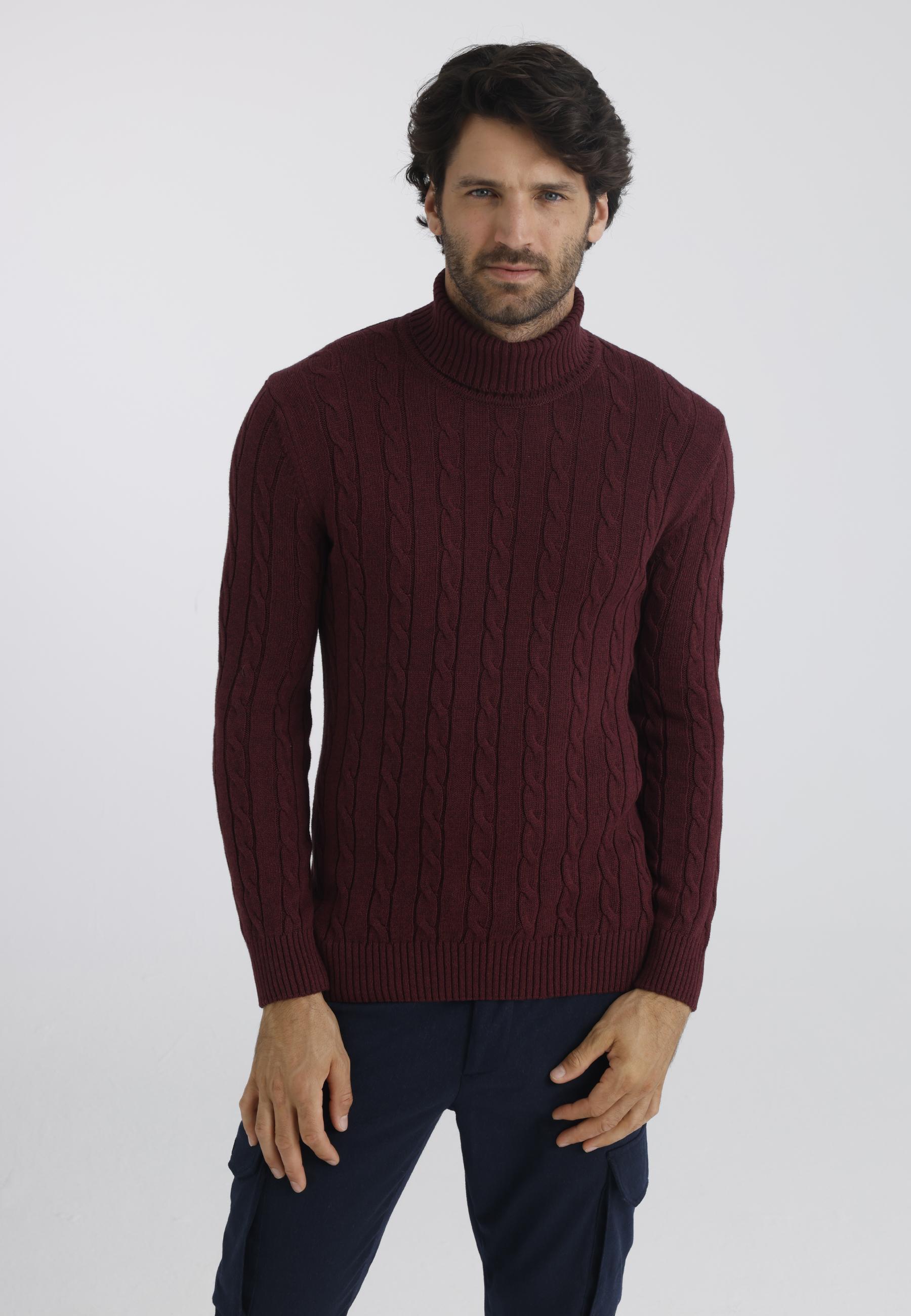 Pullover Rollkragenpullover Mit Zopfmuster