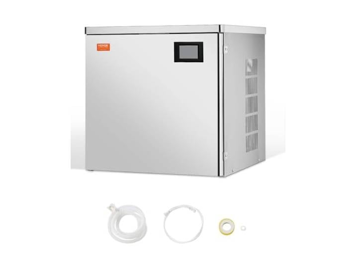 VEVOR Eismaschinenkopf kommerzieller Eisbereiter Eismaschine (nur Kopf) 204 kg/Tag, Kopf aus Edelstahl + PE-Kunststoff Eisbereiter-Kopf mit intelligentem Bedienfeld & Reinigung auf Knopfdruck