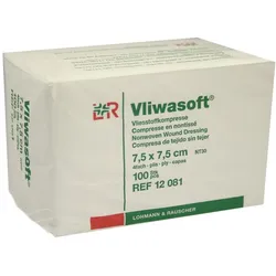 Lohmann Rauscher Vliwasoft Vliesstoffkompresse 4 - fach 100 Stück - 7,5 x 7,5 cm 100 St