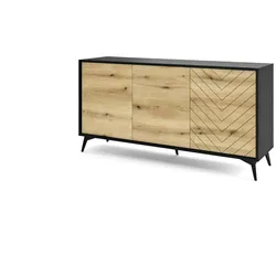 Sideboard   ¦ schwarz ¦ Maße (cm): B: 154 H: 77