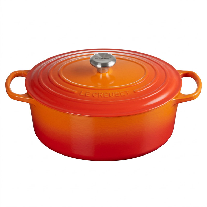 Le Creuset Signature ovale braadpan - 40 cm - geëmailleerd gietijzer - oranje