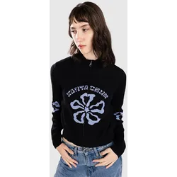 Santa Cruz Flower Knit Track Strickpullover black wash Gr. 10