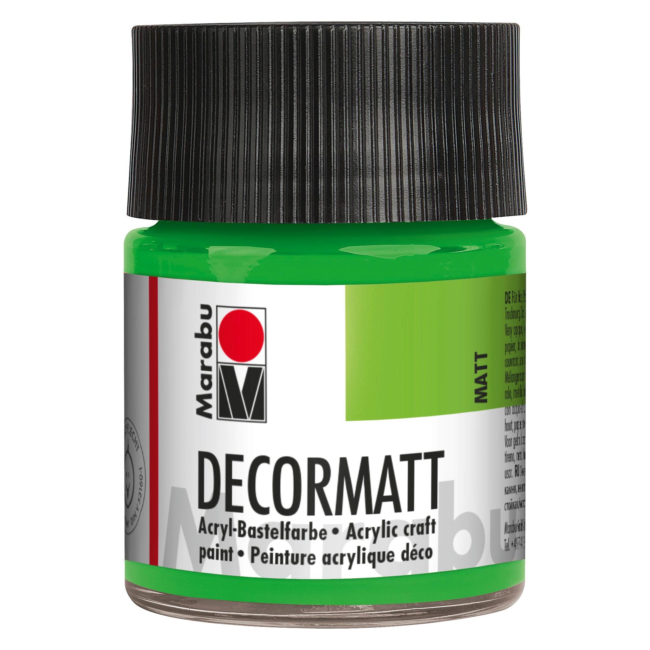 Marabu Acrylfarbe "Decormatt", gelbgrn, 50 ml, im Glas (50 ml) (14010005066)