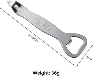 KitchenNation Premium 304 Stainless Steel Bar Blade Bottle Opener For Beer, Soda & Kitchen Use silvery