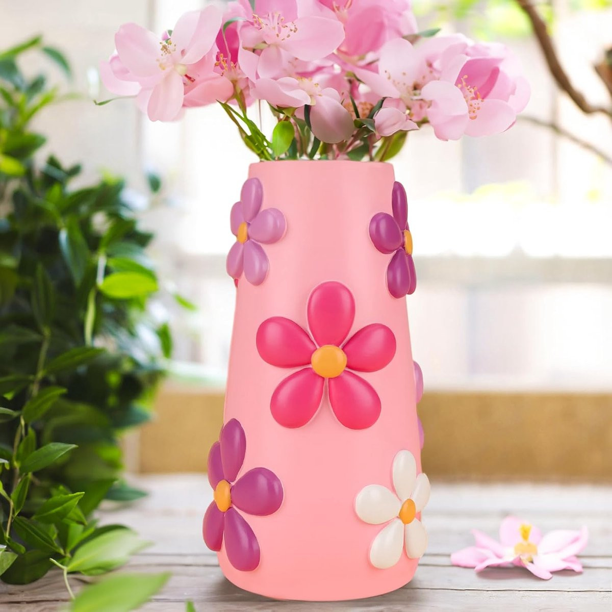 Decoratieve Regenboog Paddenstoel Vaas voor Bloemen