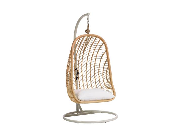 Handgeflochtener In-/Outdoor Hängesessel „Ksenia“ mit Gestell Rattan Kave Home