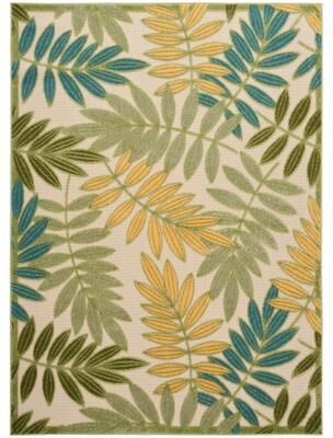 Nourison Aloha Leaf Print Vibrant Indoor/Outdoor Area Rug
