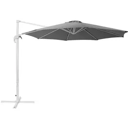 AMPELSCHIRM dunkelgrau/weiß 300 cm Savona