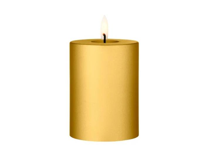 ester & erik Bougie LED bloc Ester & Erik 90 Gold Metallic, 10cm