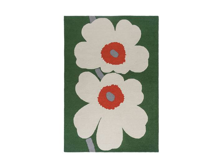 Hochwertiger In- & Outdoor Designer Teppich „Unikko Ann. Green“, verschiedene Grössen MARIMEKKO