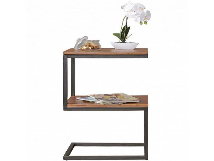 lovingHome® Beistelltisch Anstelltisch Beistelltisch S-Form Palisander Massivholz 45x30x60 cm (1 Stück), Natürliche Maserung des Edelholzes