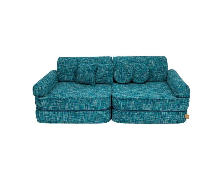 Canapé modulable enfant premium en tweed 10 pcs