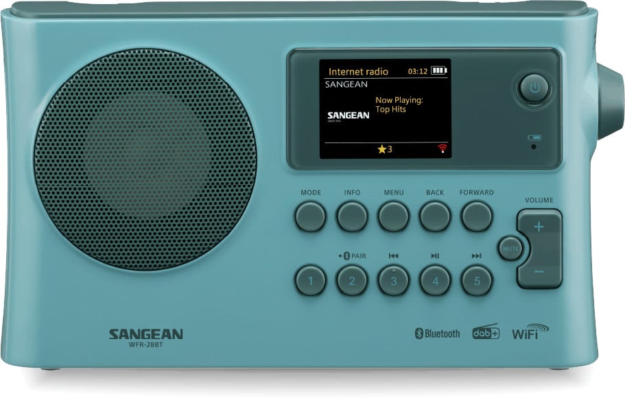 Sangean WFR-28BT DAB+ Radio met Bluetooth - Lichtblauw