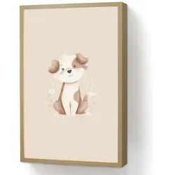 WANDLEUCHTE MIT AKKU Hund - Gefleckt - Braun Beleuchtung 40x60 cm Wandlampe