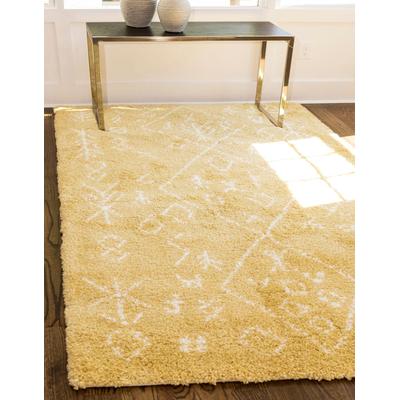 Hochflor-Teppich "Temara Shag, LAGERRÄUMUNG", gelb (gelb, elfenbeinfarben), B:152cm H:51mm L:244cm, Polypropylen (PP), MYFLAIR MÖBEL & ACCESSOIRES, Teppiche, gewebt, Scandi Design, ideal im Wohnzimmer & Schlafzimmer