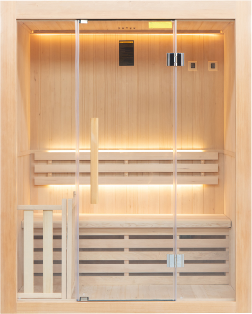 Pack Sauna Traditionnel Sense 3 France Sauna + poêle 3,5 kW et pierres (3 places)