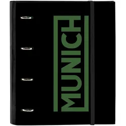 MunichSport, Ordner, Ringbuch Munich Caviar Schwarz 27 x 32 x 3.5 cm