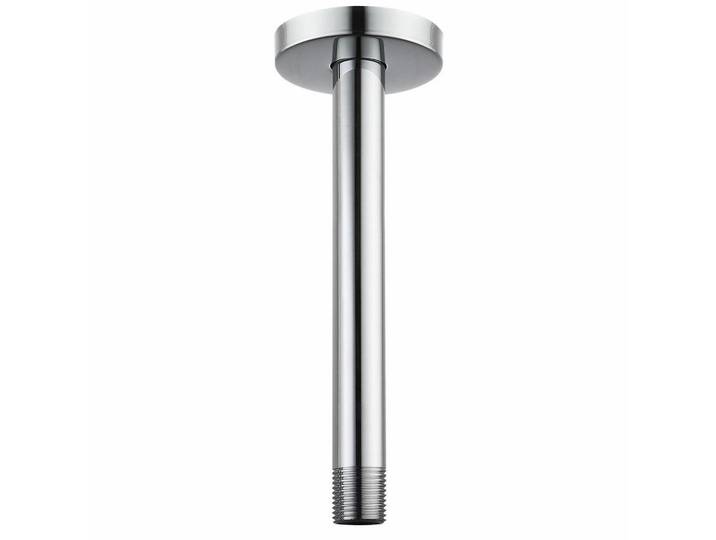 Duscharm mit Flansch 25 cm rund, Silberfarben, Metall, 5x12.7x25 cm, Badezimmer, Baden & Duschen, Duschköpfe & Duschschläuche