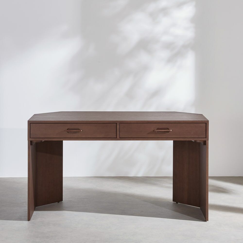 Maisons du Monde Bureau 2 tiroirs L140 Marron 140x77.5x65cm