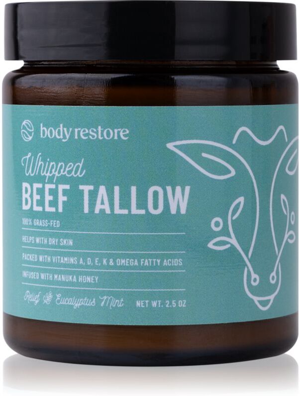 Body Restore Whipped Beef Tallow Balm Eucalyptus & Mint crème pour le corps nourrissante 73 ml