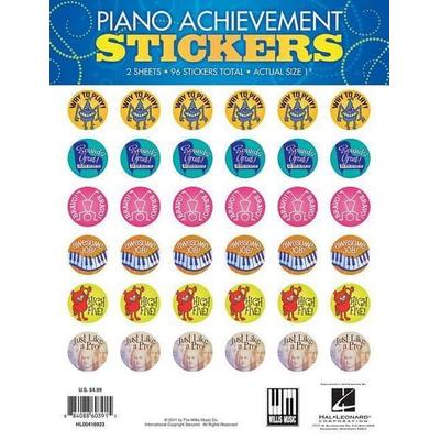 Piano Achievement Stickers, Taschenbuch von , Willis Music Company, 978-1-4950-8589-5