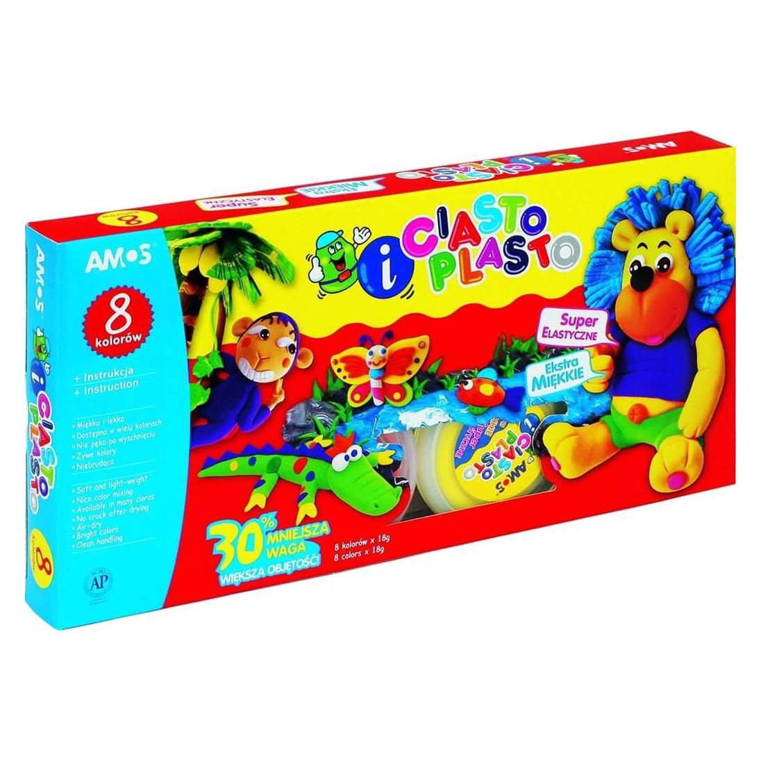 Amos Plasto-Teig, 8 Farben (134289) (134289)