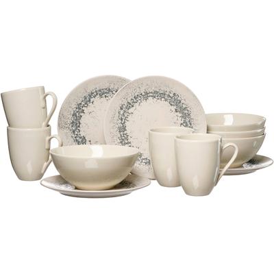 Kaffeeservice RITZENHOFF & BREKER "Cecina", beige (creme), 12 Stk., Steinzeug, Geschirr-Sets, Kaffeeservice, Geschirr-Set, seidig schimmernde Farbglasur