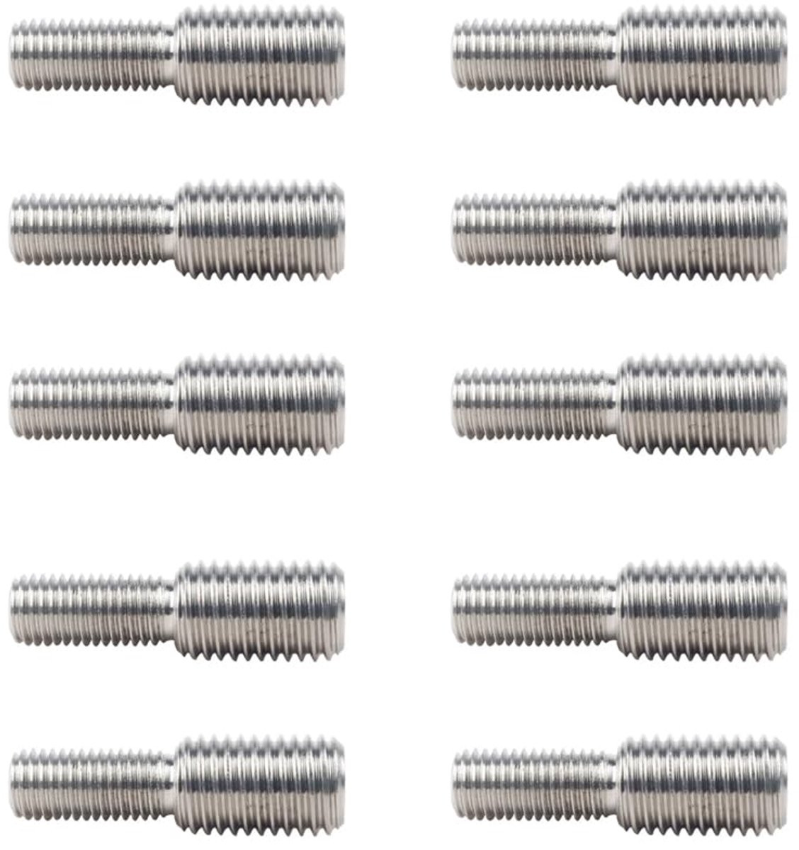 10 stuks roestvrijstalen dubbelzijdige metrische schroefdraadadaptoren M8*20 tot M10*20 voor constructie, meubels en automobiel