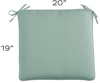 Replacement Chair Cushion - 20x19 - Box Edge, Canopy Fern/White - Ballard Designs