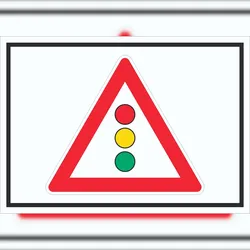 HB-Druck Schild Achtung Ampel Symbol A6 (105x148mm)