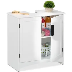 Relaxdays, Waschbeckenunterschrank, Waschbeckenunterschrank (60 x 30 x 60 cm)