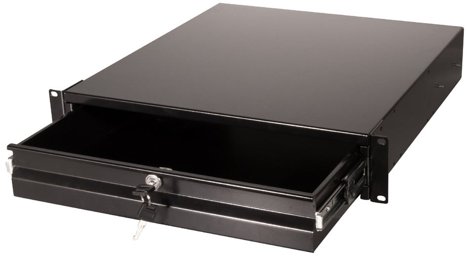 LogiLink SF163B 19 inch uitschuifbare lade, 2 HE, zwart (RAL9004)