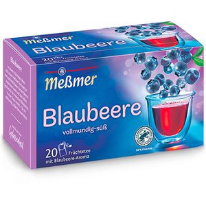 Meßmer Tee Blaubeere, Früchtetee, 45 g, 20 Beutel