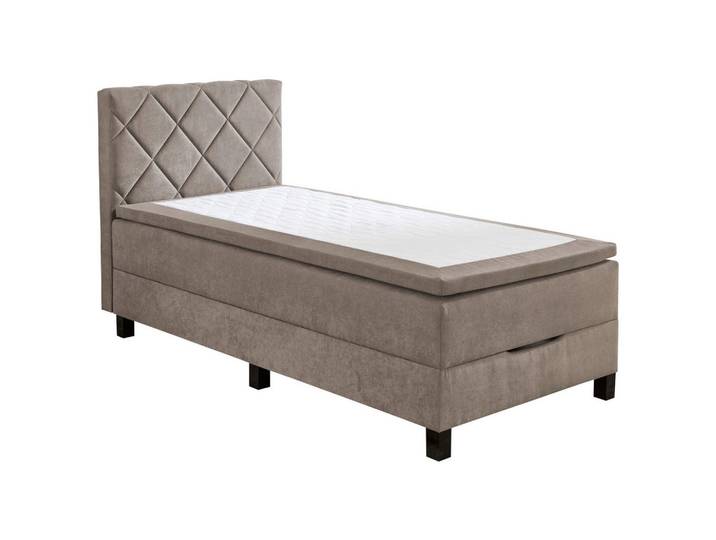 Boxxx Boxspringbett, Taupe, Kunststoff, H3, 120x200 cm, Oeko-Tex® Standard 100, Bettkasten, gepolstertes Kopfteil, Schlafzimmer, Bett, Einzelbetten