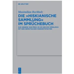 Rechholz:Die Hiskianische Sammlung im, Fachbücher von Maximilian Rechholz