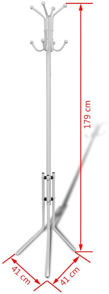 vidaXL Portemanteau sur pied métal blanc
