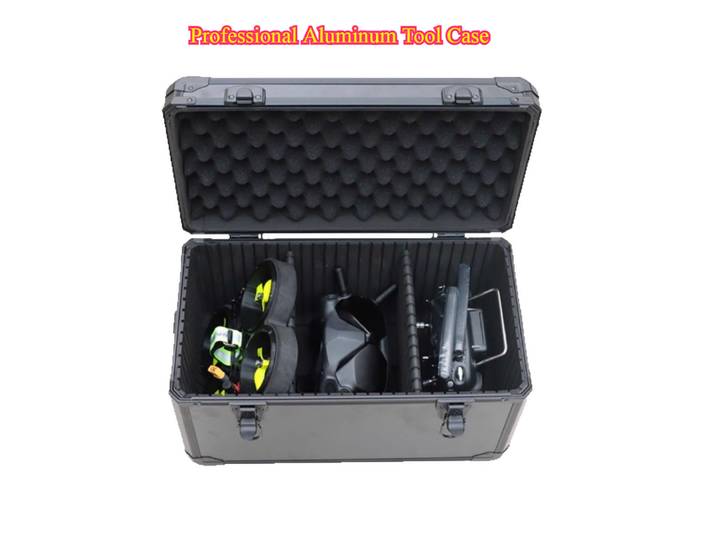 Mallette à outils professionnelle en aluminium – Boîte spacieuse 49x29x30cm pour pièces et outils d'avion Haute résistance et résistant à la corrosion!