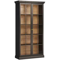 VITRINE Toja Anthrazitfarbenes Holz