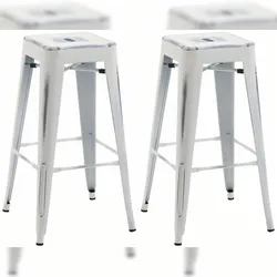 CLP 2er Set Barhocker Joshua antik weiß