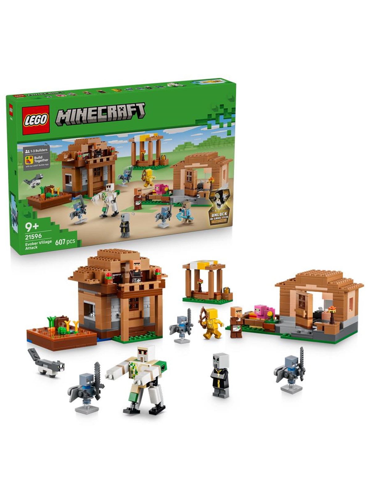 LEGO Minecraft 21596 Angriff des Magiers auf das Dorf