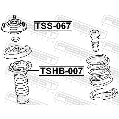 FEBEST Federbeinstützlager TSS-067 Vorderachse für GM TOYOTA