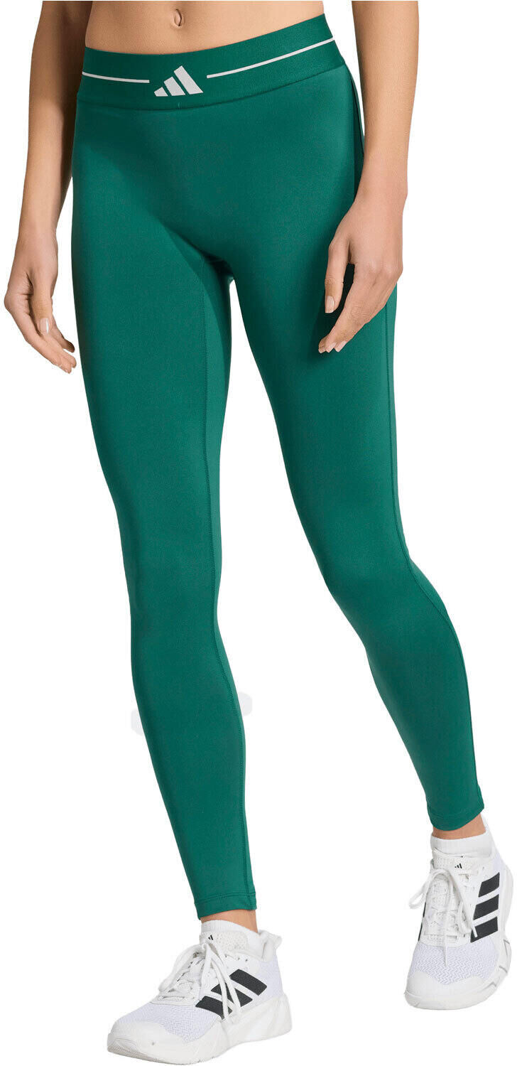 Adidas hyperglam pantalones y mallas largas fitness mujer Verde (L)